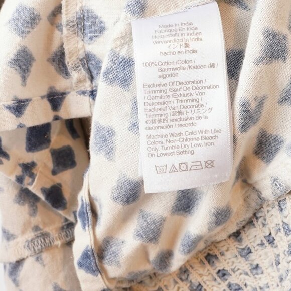 Madewell Shibori-Print V-Back Cotton Top - Size 4 - Picture 5 of 6